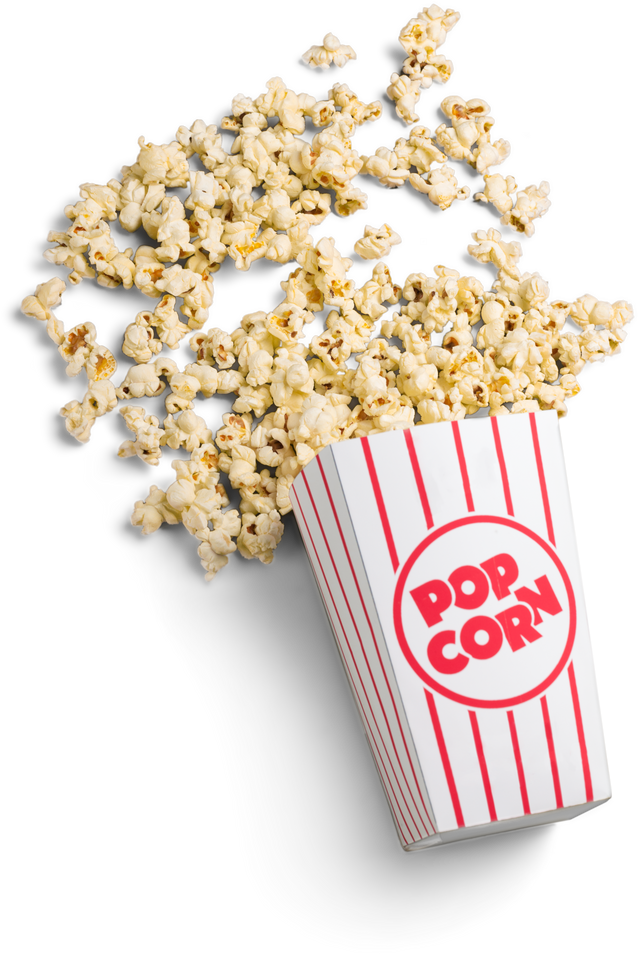 Bucket of Popcorn Isolated
